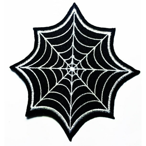 Spider's Web Cobweb Logo Sew Iron On Patch Embroidered Applique 